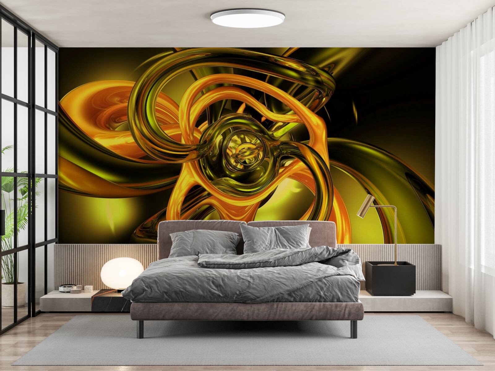 Fototapeta uzavreté línie s hladkými obrysmi