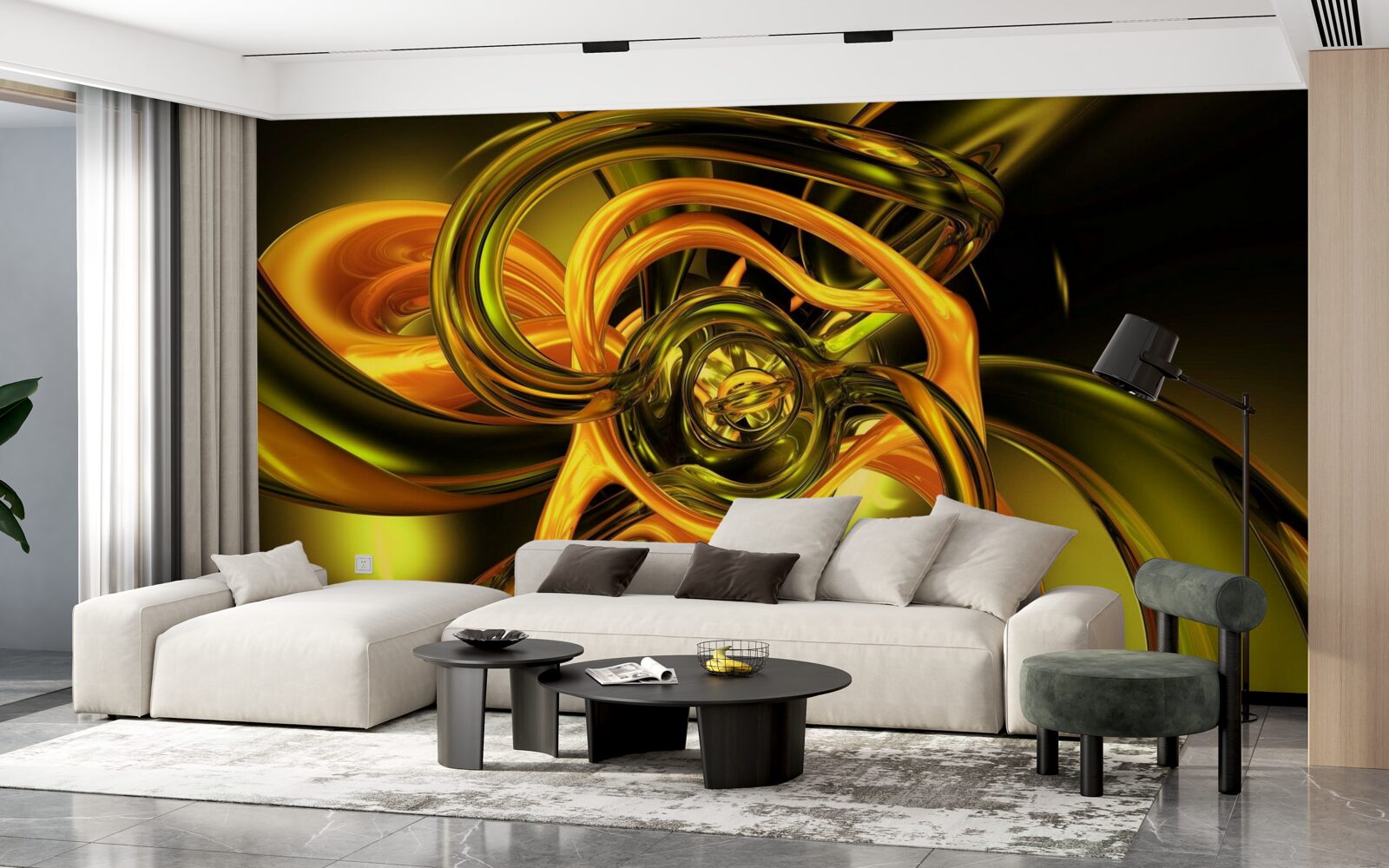 Fototapeta uzavreté línie s hladkými obrysmi