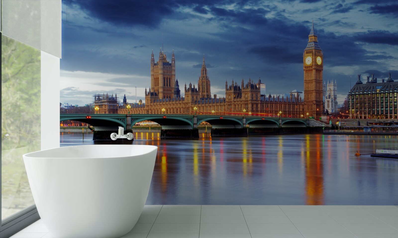 Fototapeta odraz britského parlamentu vo vode rieky