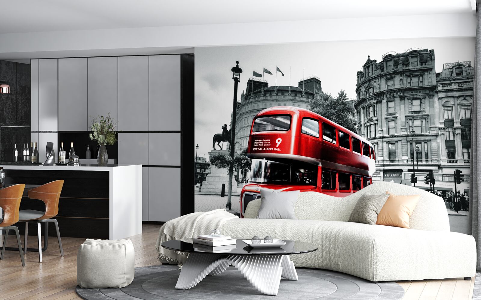 Fototapeta Londýnsky autobus na mestskej ulici