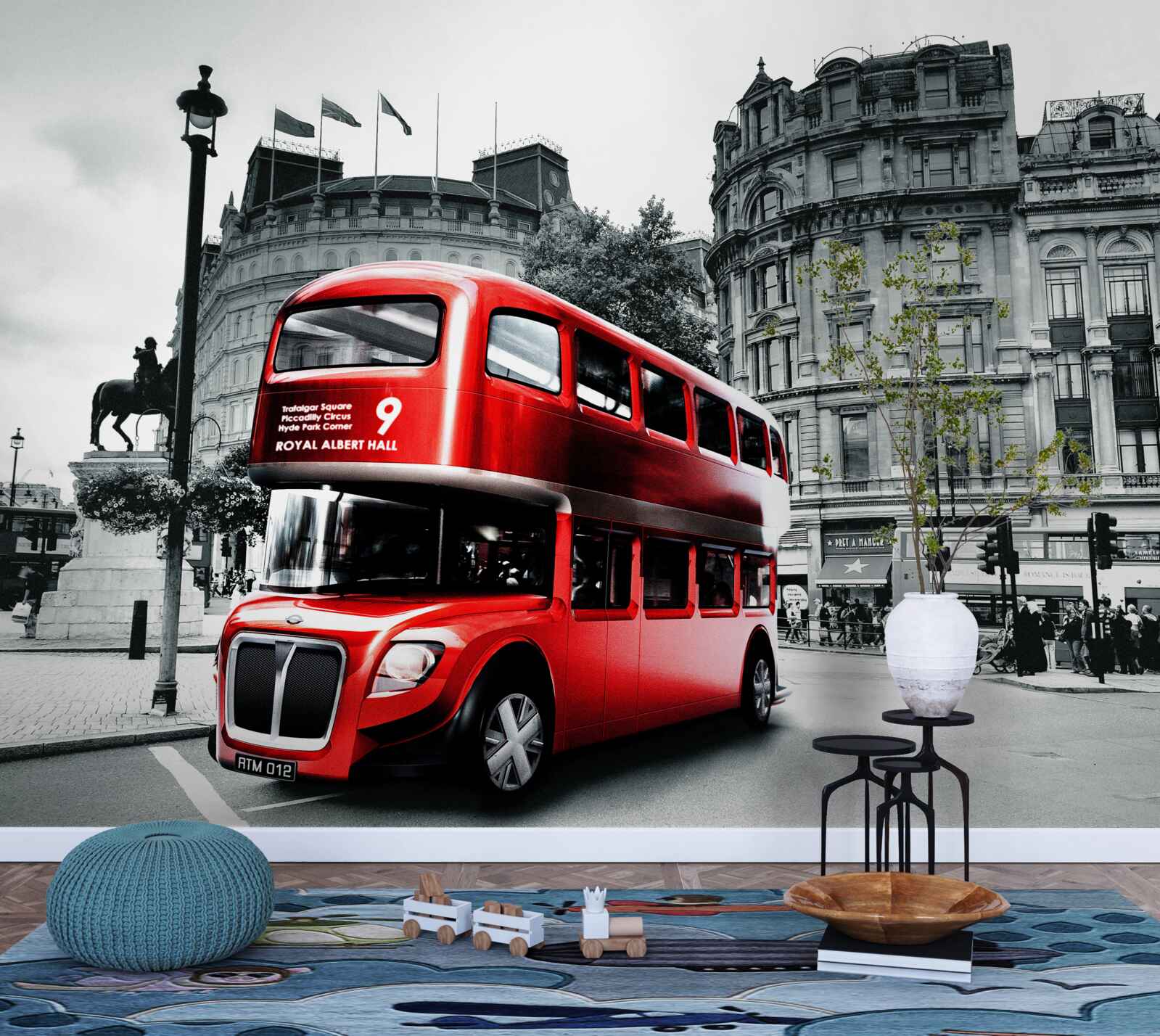 Fototapeta Londýnsky autobus na mestskej ulici