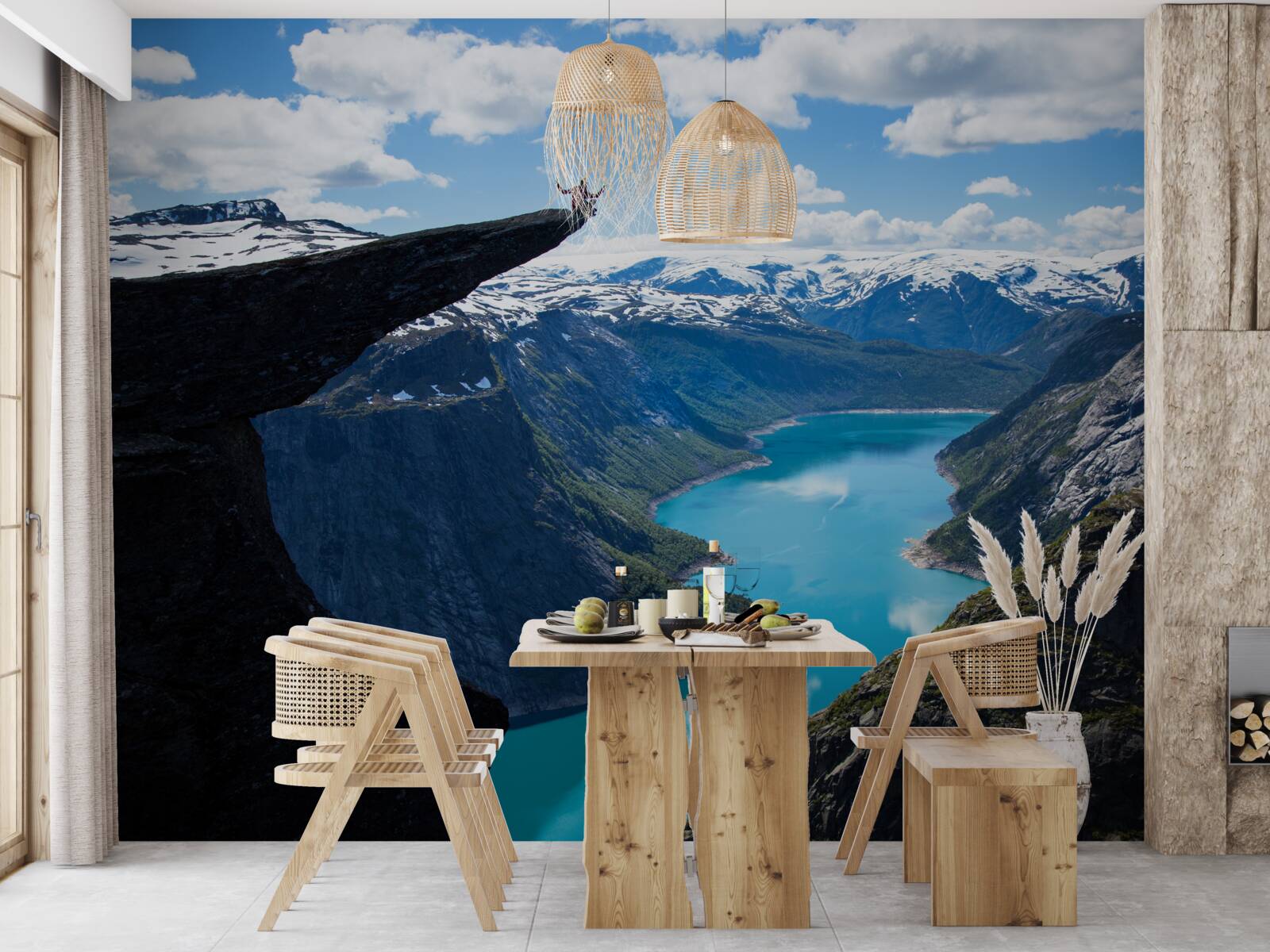 Fototapeta vrchol sa majestátne týči nad priepasťou