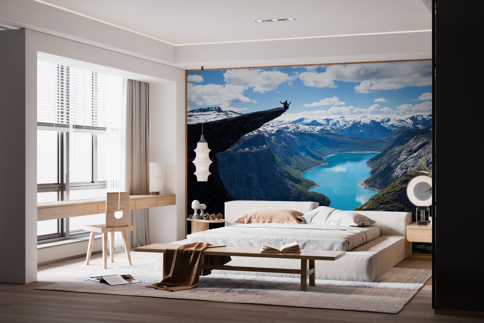 Fototapeta vrchol sa majestátne týči nad priepasťou