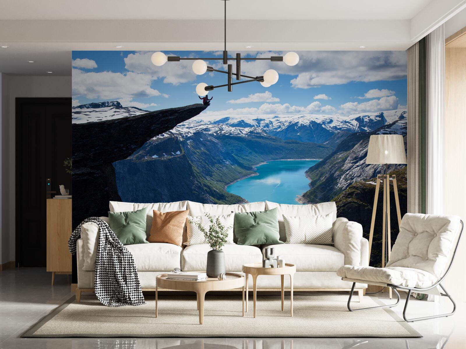 Fototapeta vrchol sa majestátne týči nad priepasťou