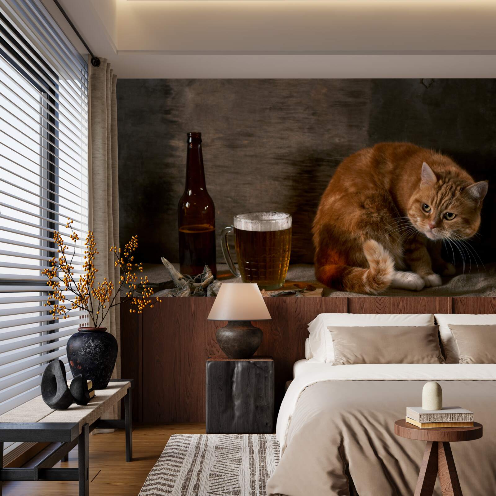 Fototapeta návnada pre domáce zvieratá s červenou srsťou a morské živočíchy