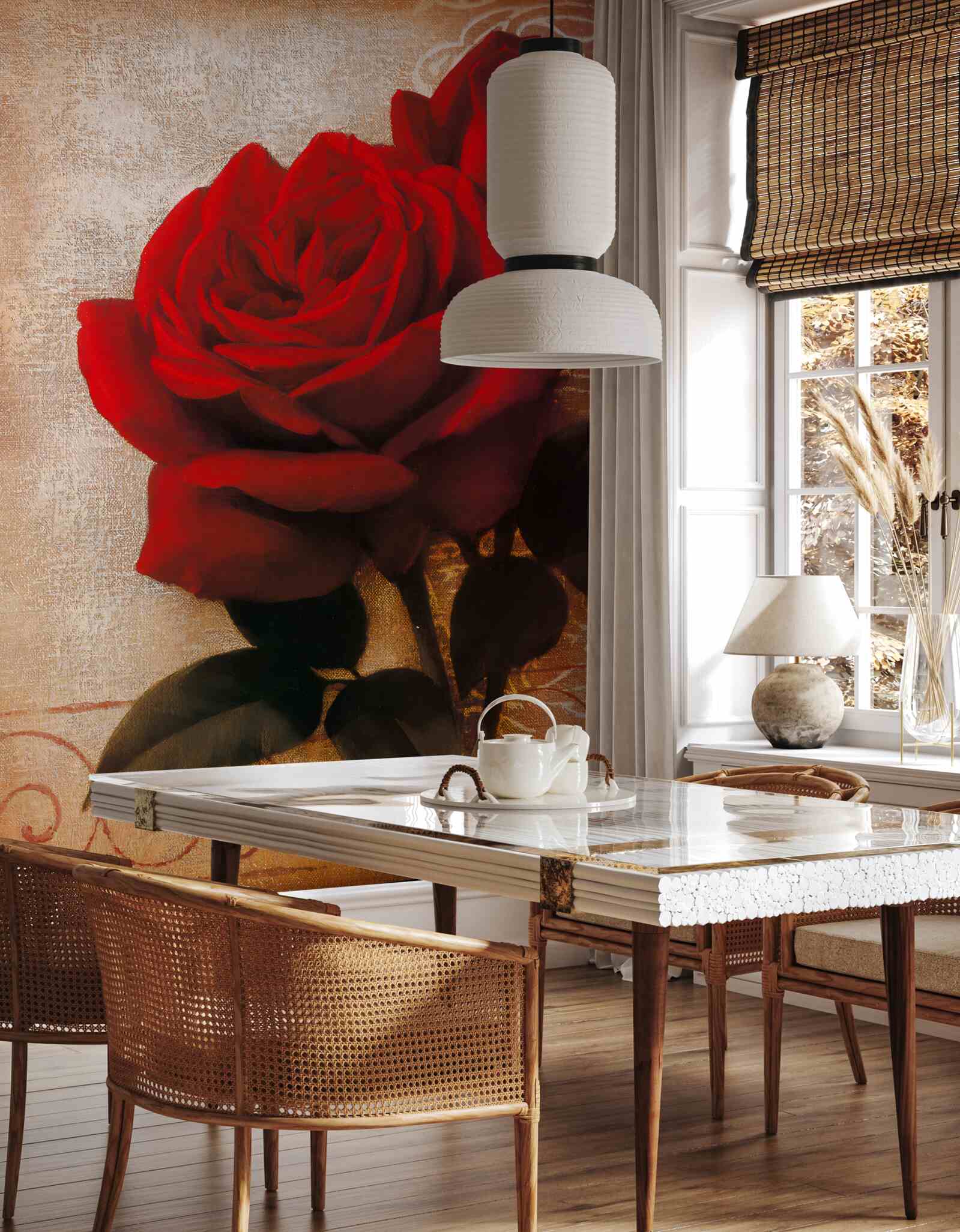 Fototapeta kráľovná ruží v červenej farbe