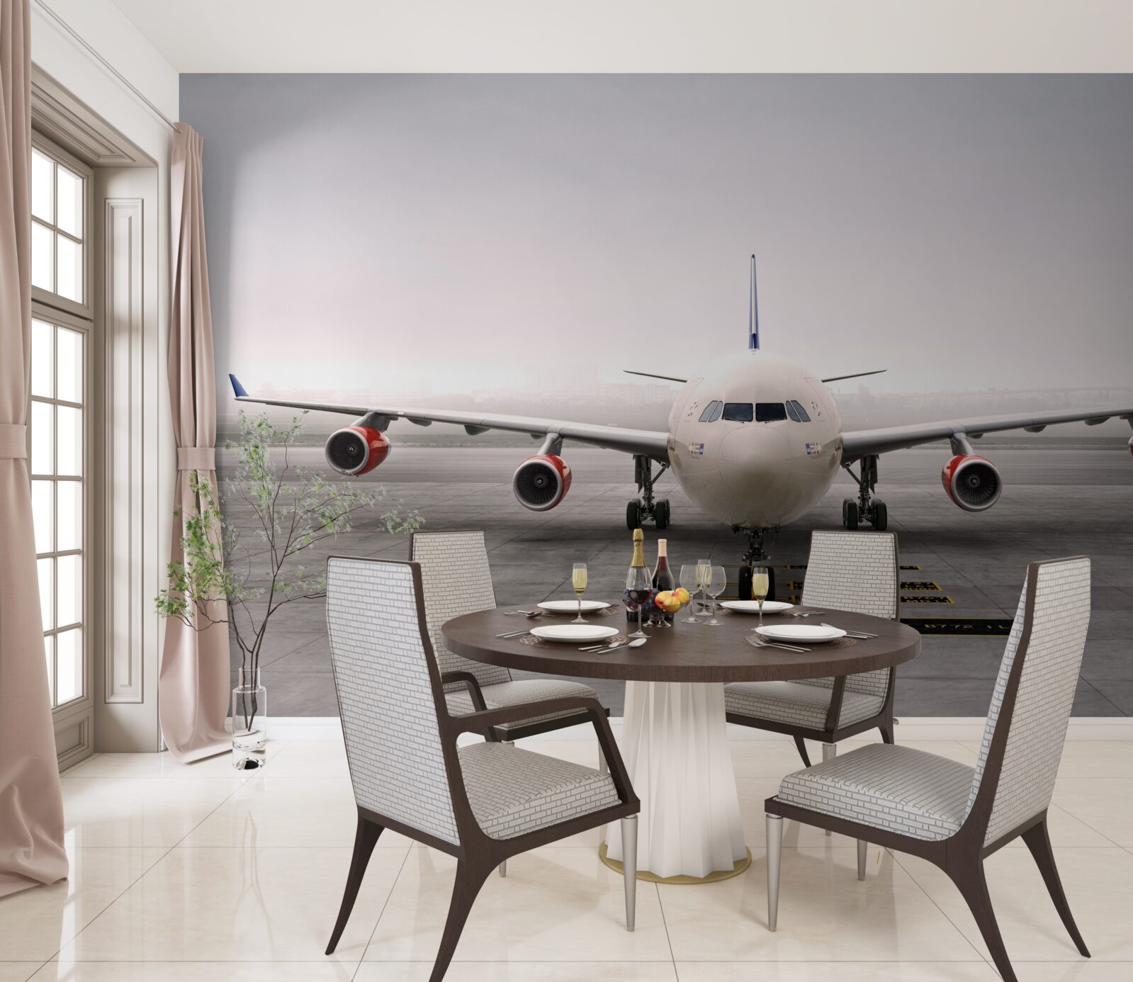 Fototapeta lietadlo na dráhe