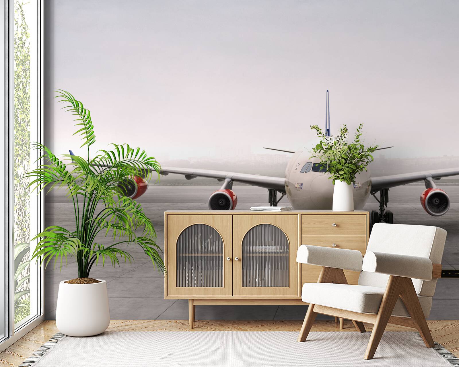 Fototapeta lietadlo na dráhe