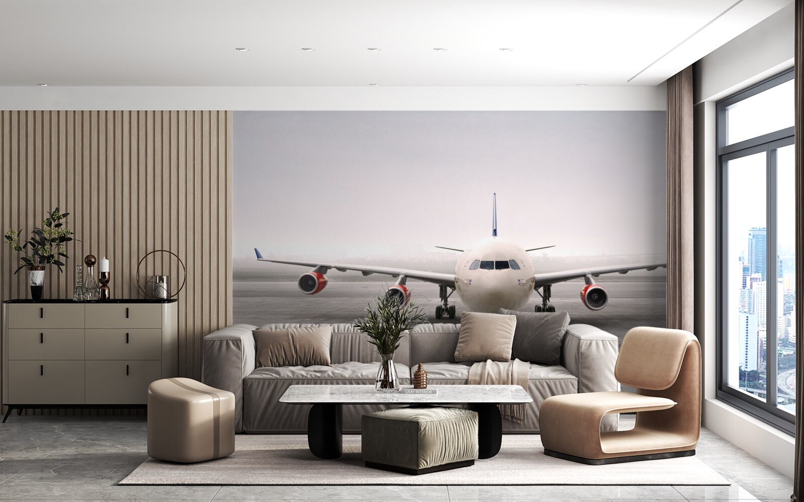 Fototapeta lietadlo na dráhe