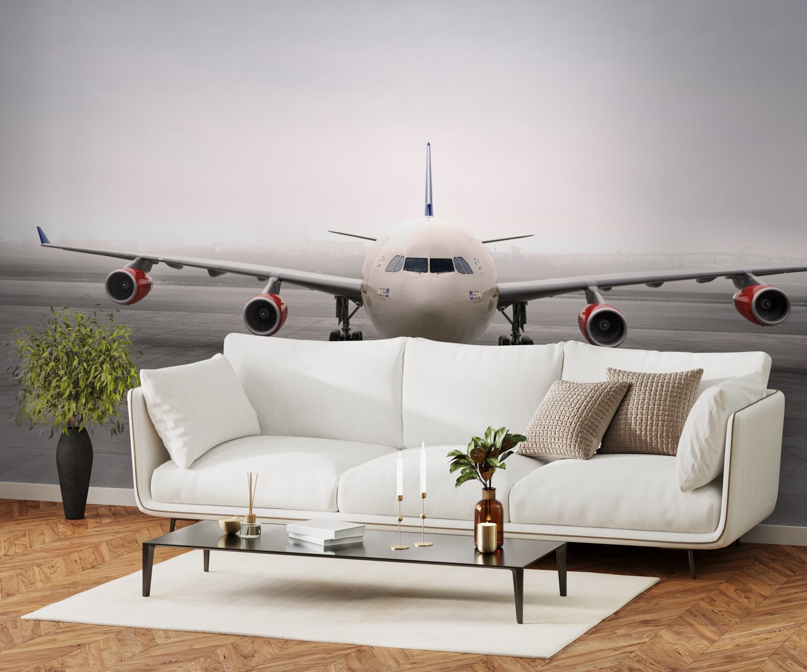 Fototapeta lietadlo na dráhe