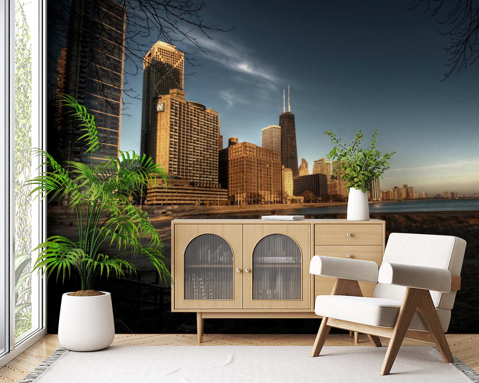 Fototapeta Súmrak mesta Chicago