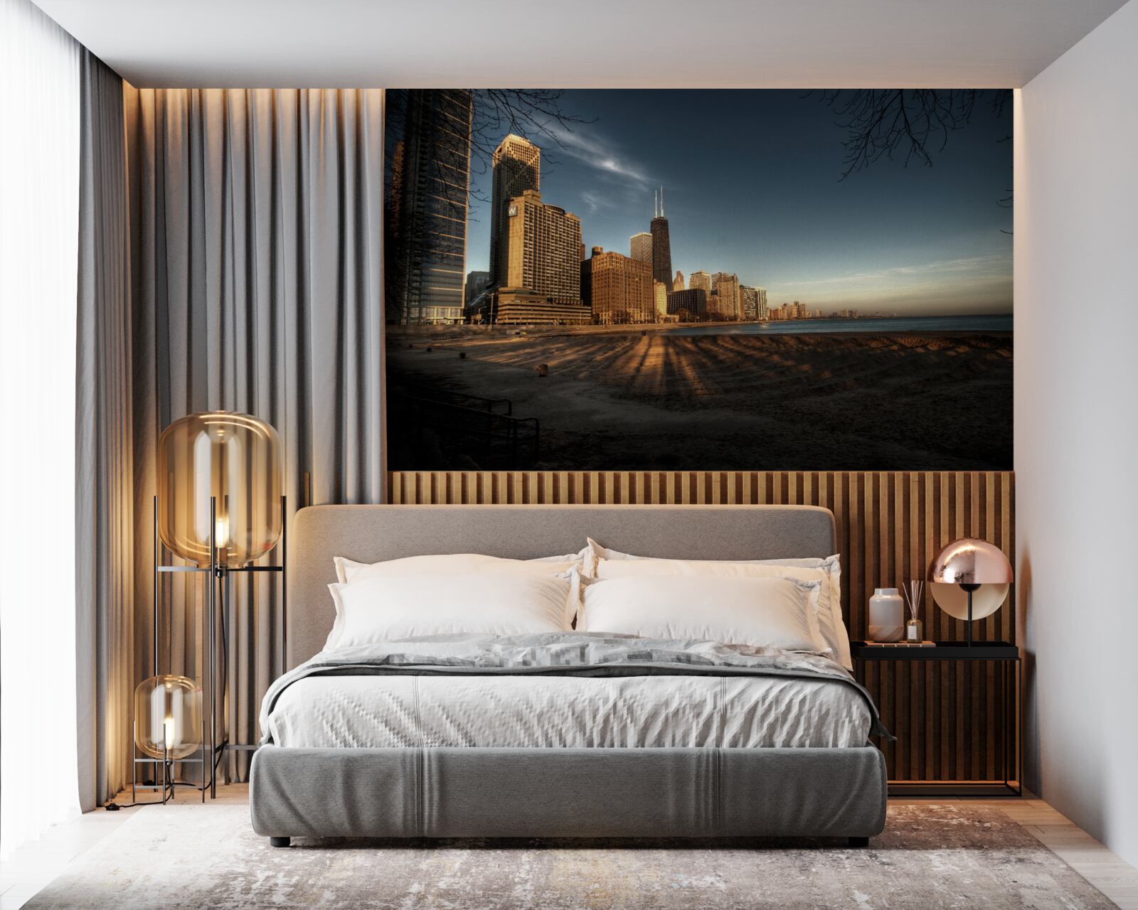 Fototapeta Súmrak mesta Chicago