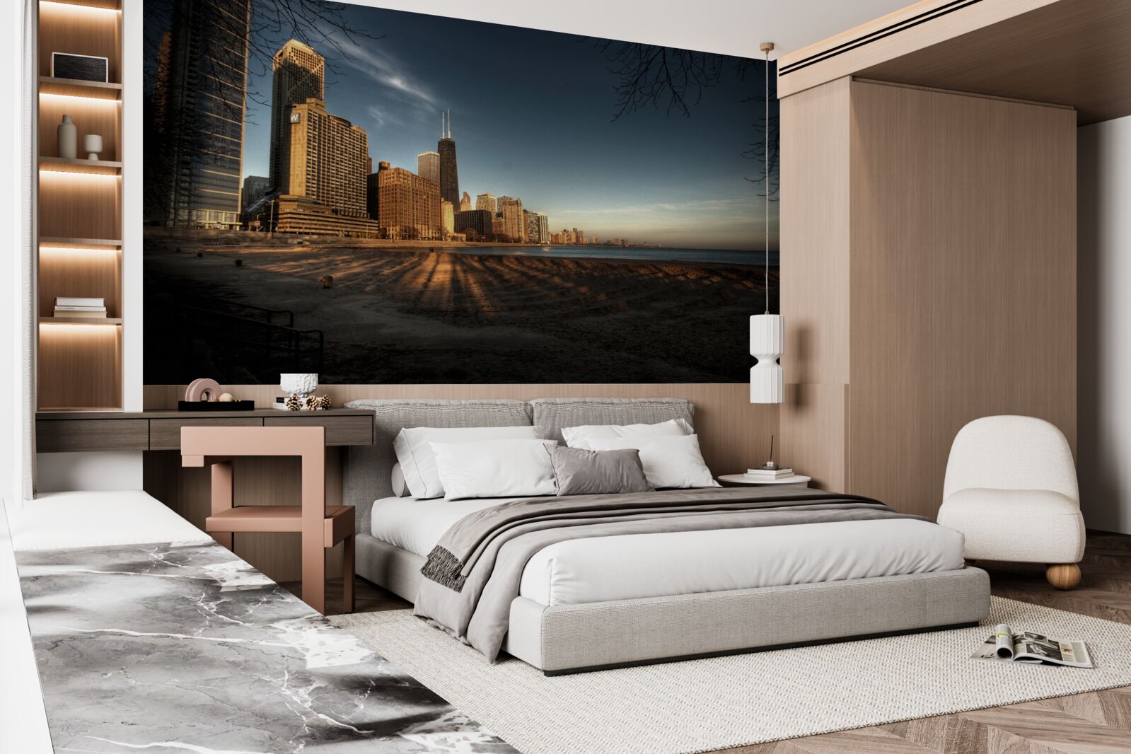 Fototapeta Súmrak mesta Chicago