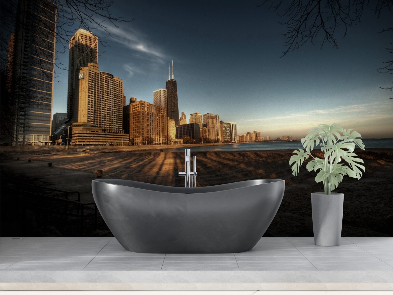 Fototapeta Súmrak mesta Chicago