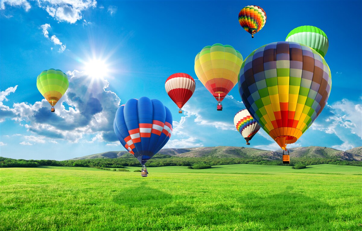 Fototapeta balóny v pestrých farbách