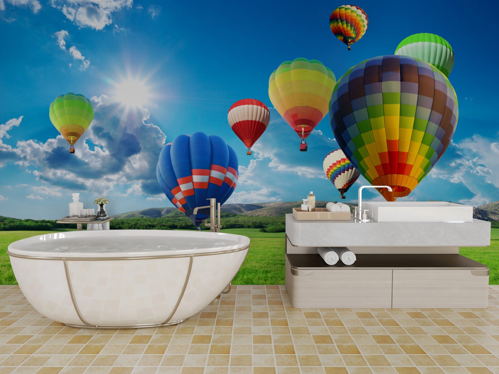 Fototapeta balóny v pestrých farbách