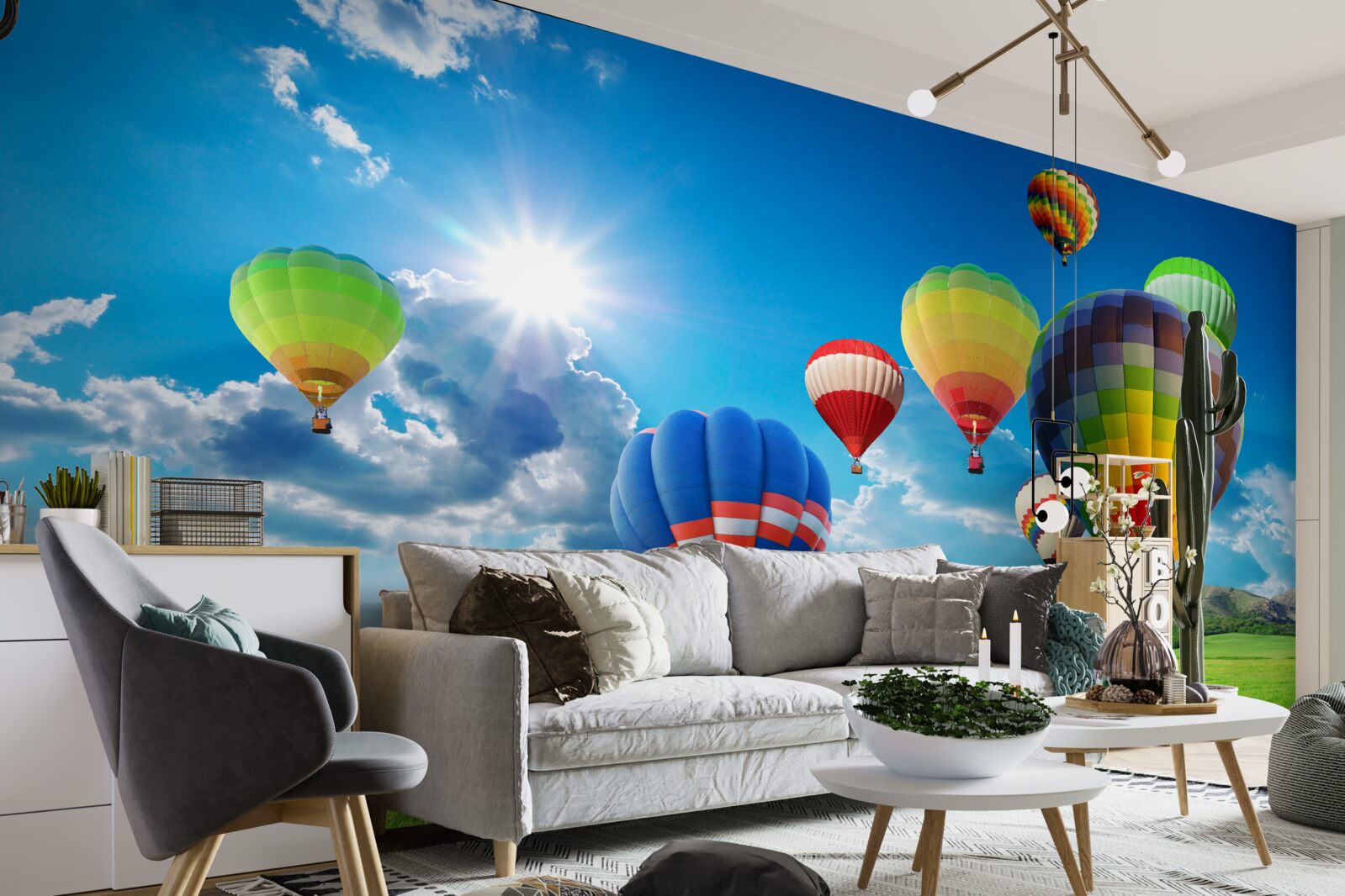 Fototapeta balóny v pestrých farbách