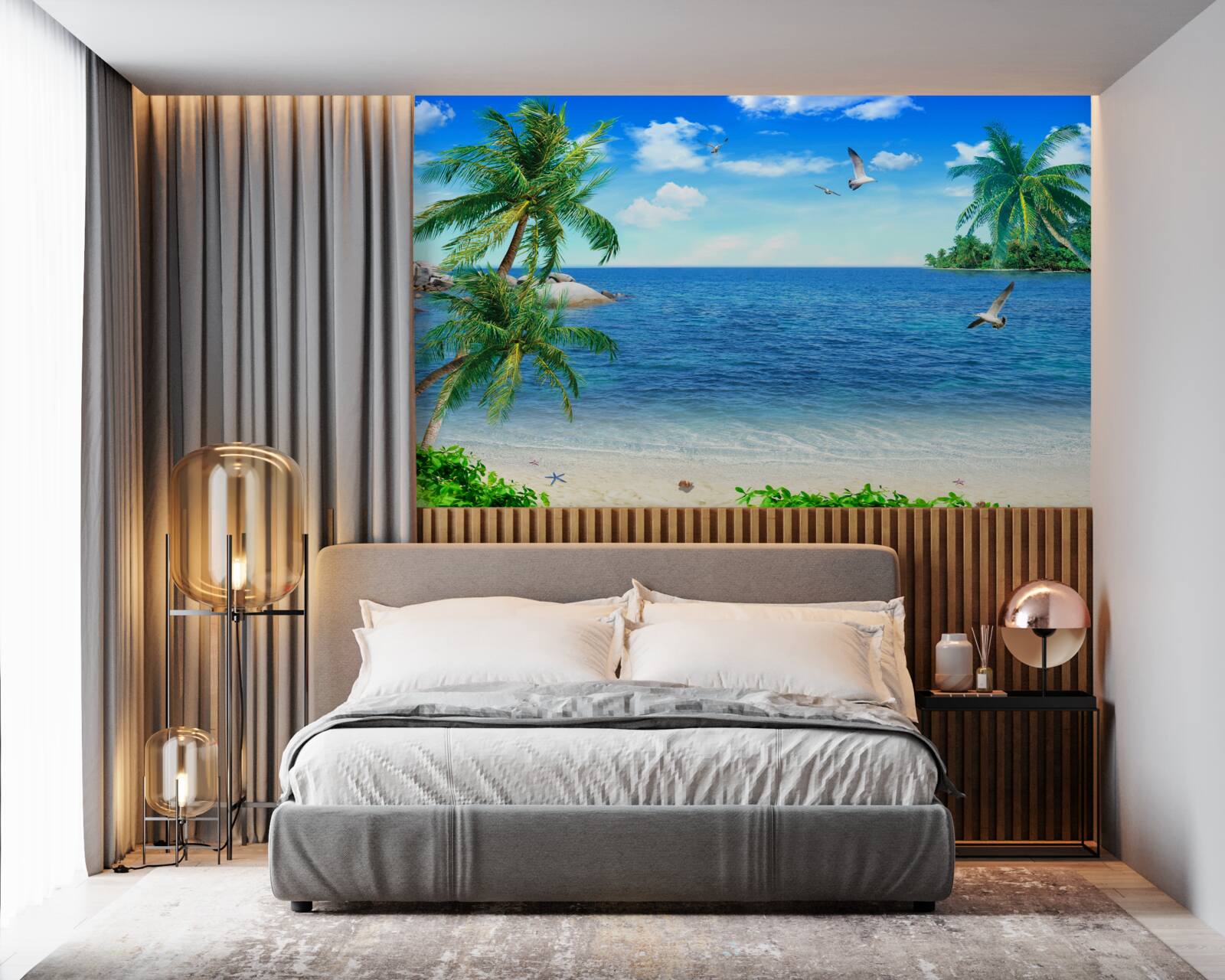 Fototapeta pobrežie paliem v tropickej oblasti