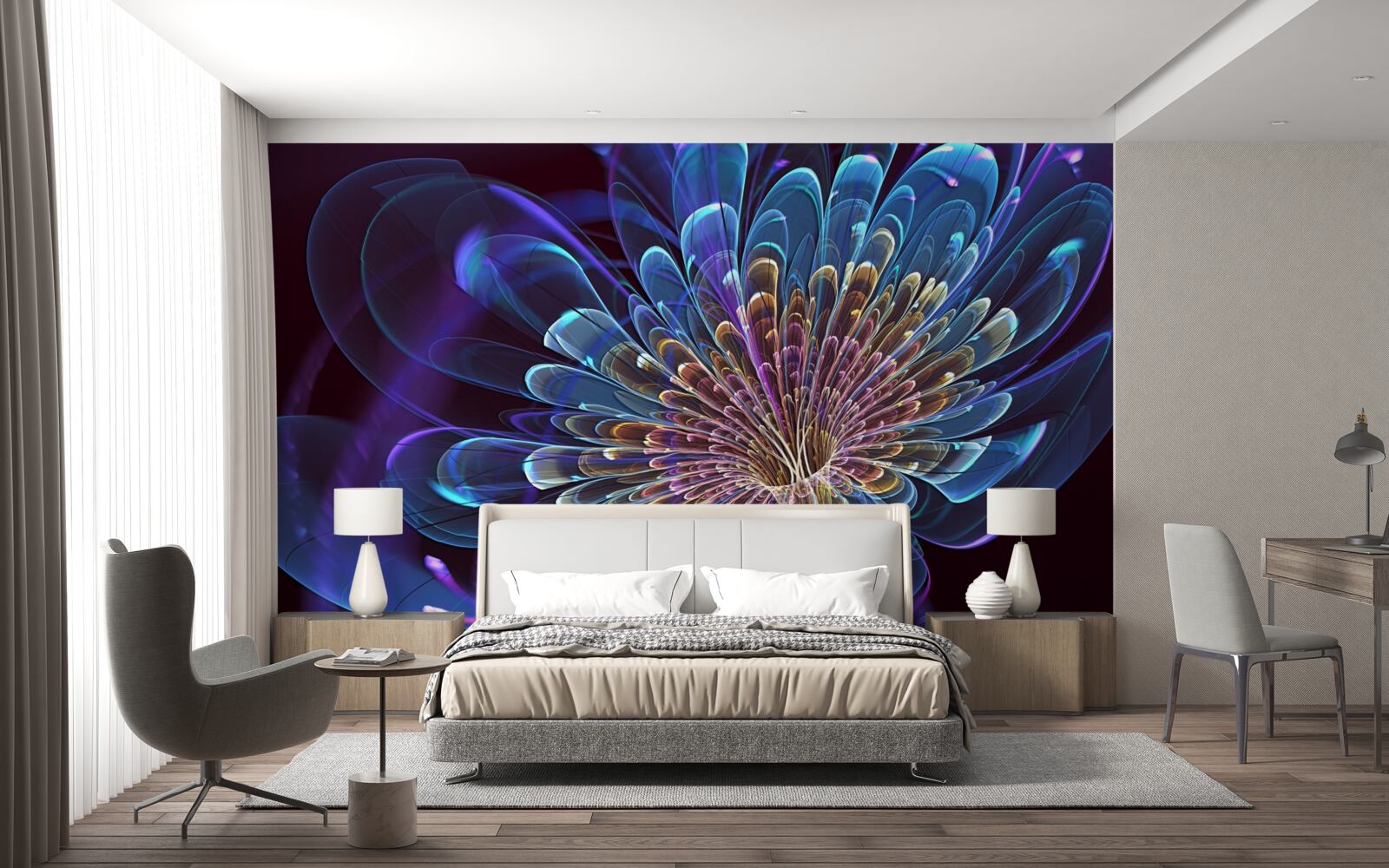 Fototapeta gerbera v abstraktnom tóne