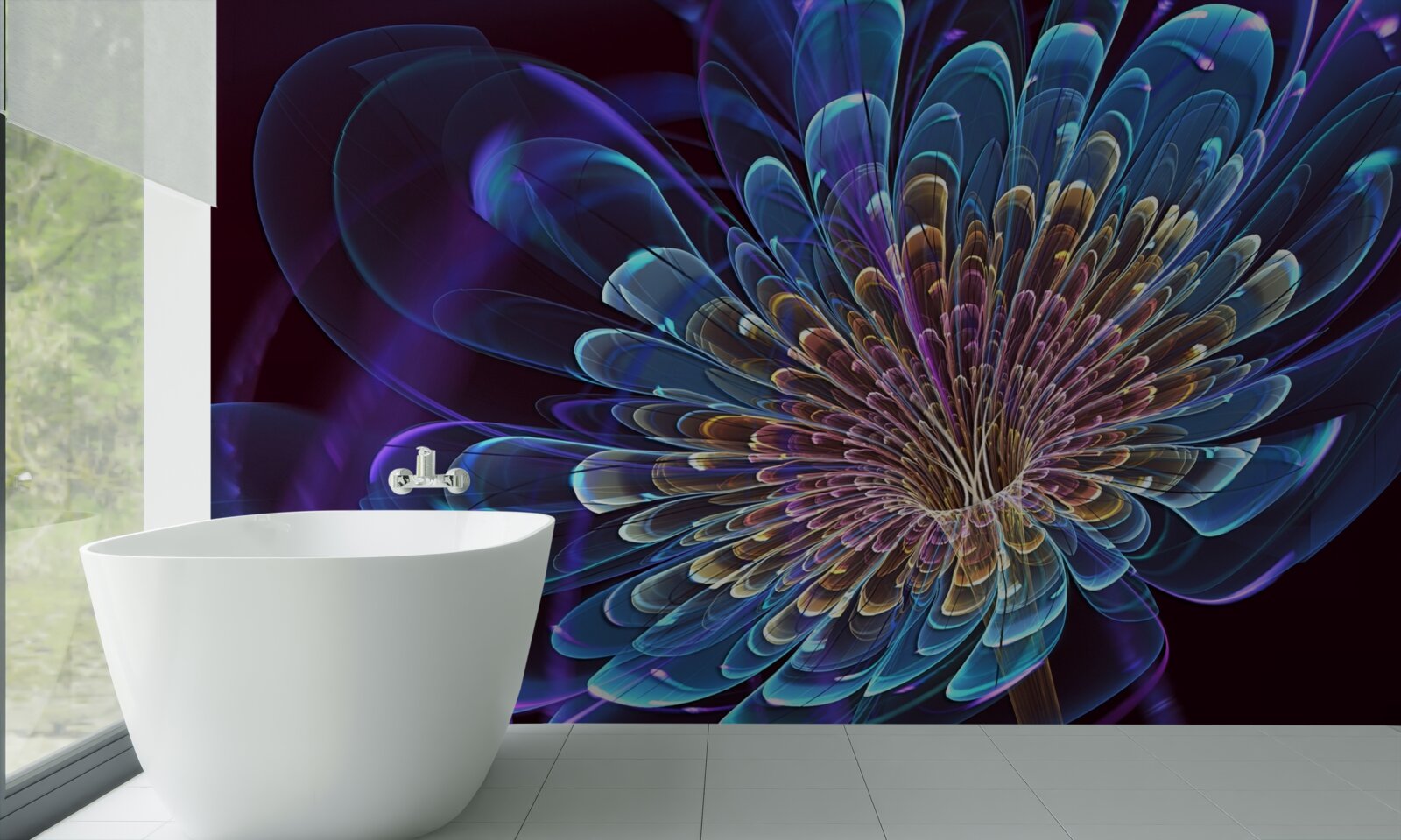 Fototapeta gerbera v abstraktnom tóne