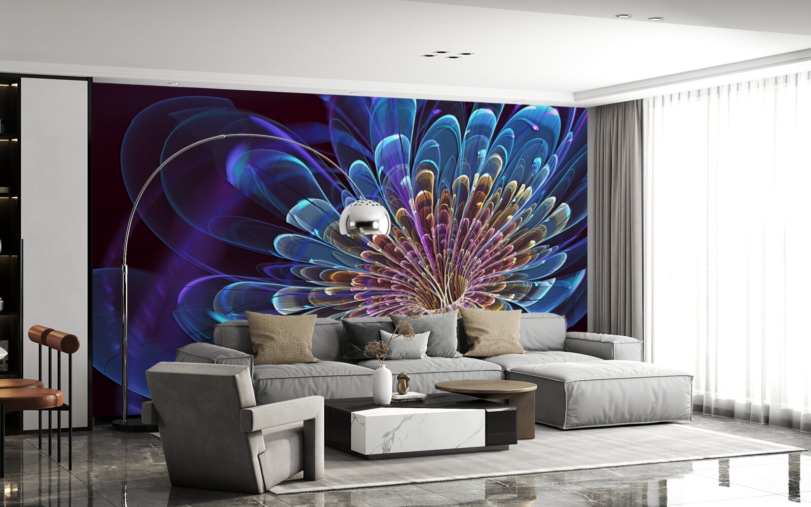 Fototapeta gerbera v abstraktnom tóne