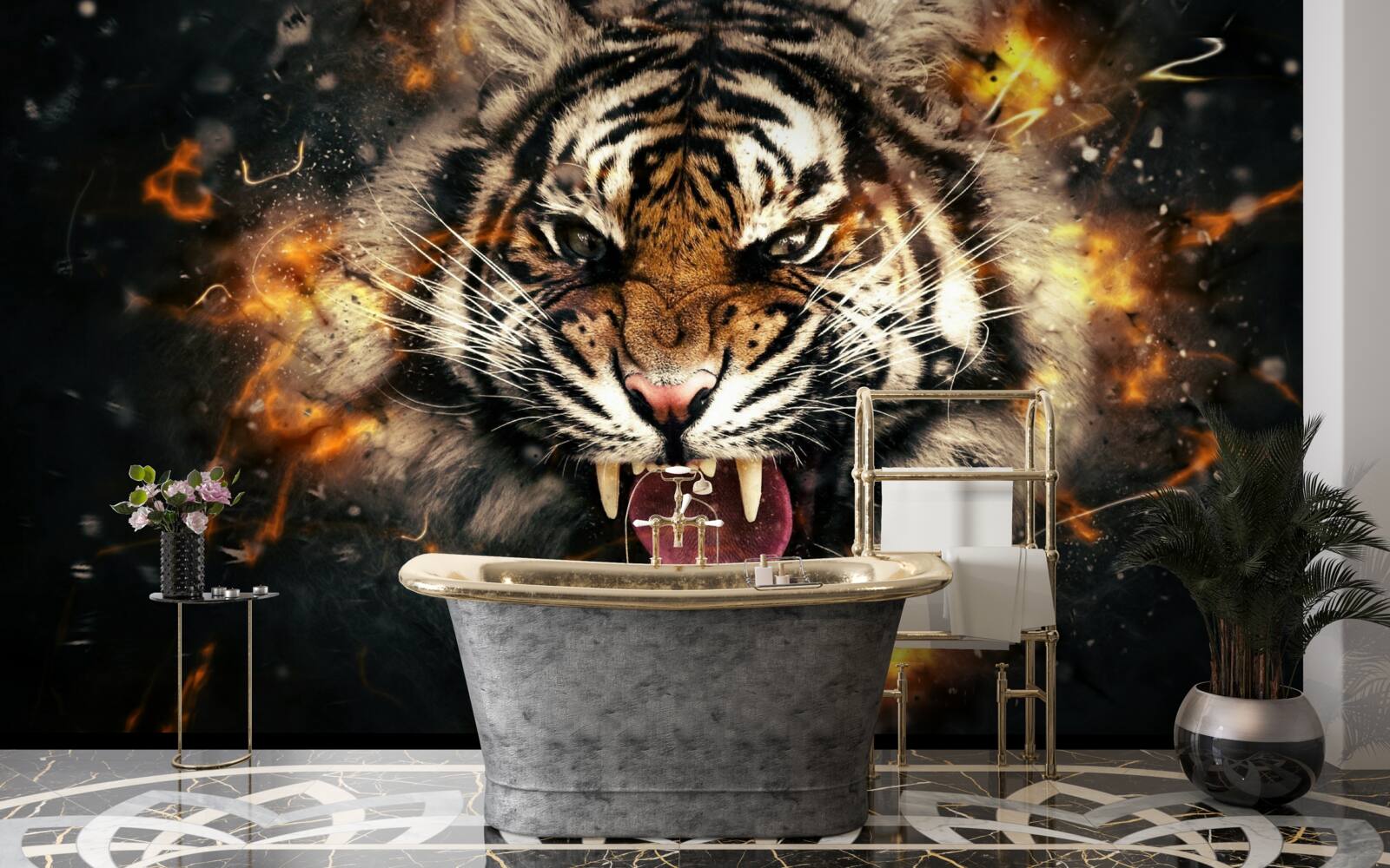 Fototapeta hlasný rev tigra