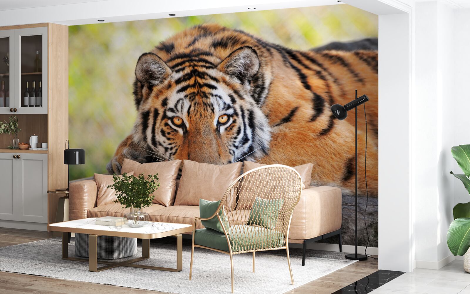 Fototapeta dravý tiger bol prepadnutý