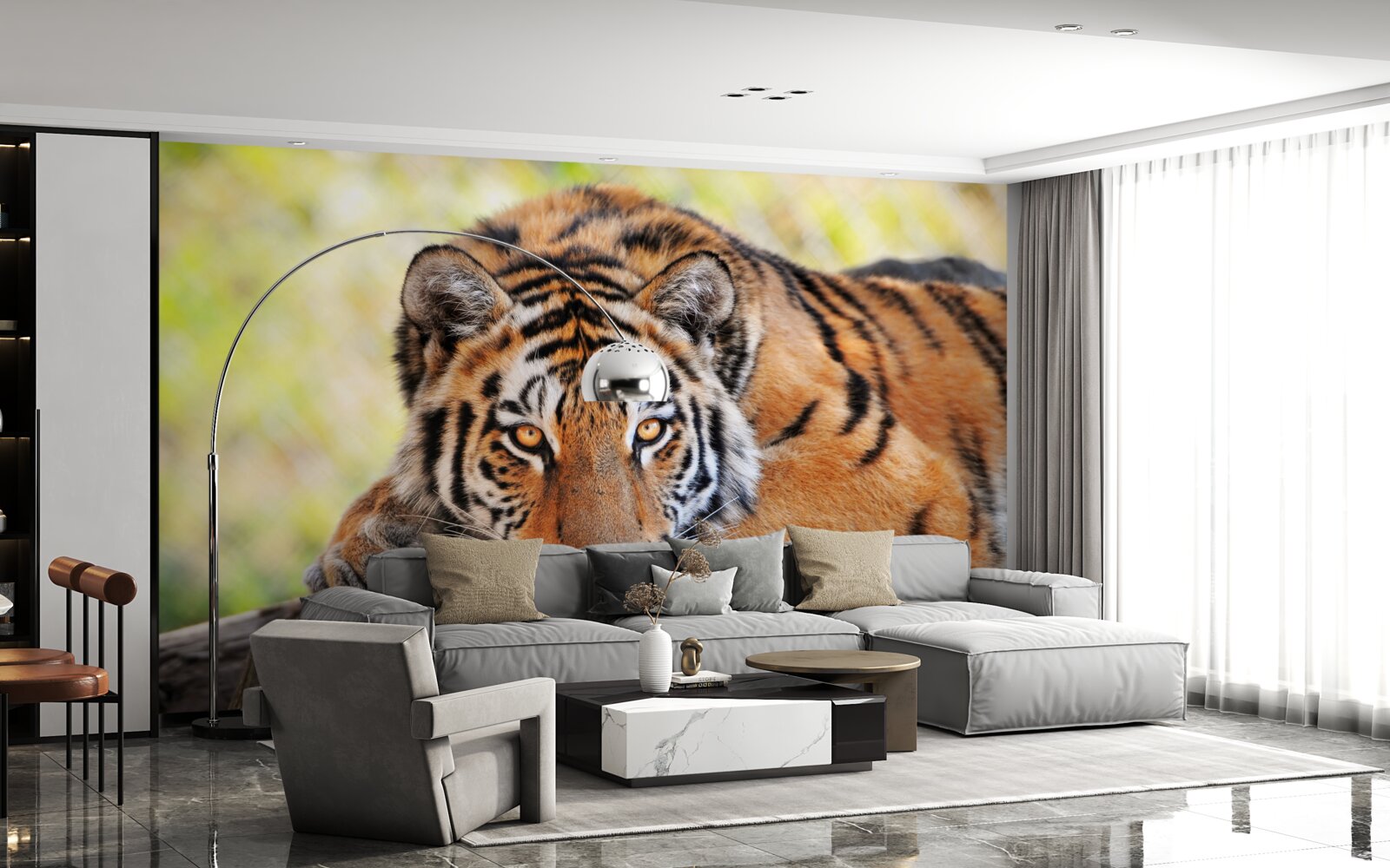 Fototapeta dravý tiger bol prepadnutý