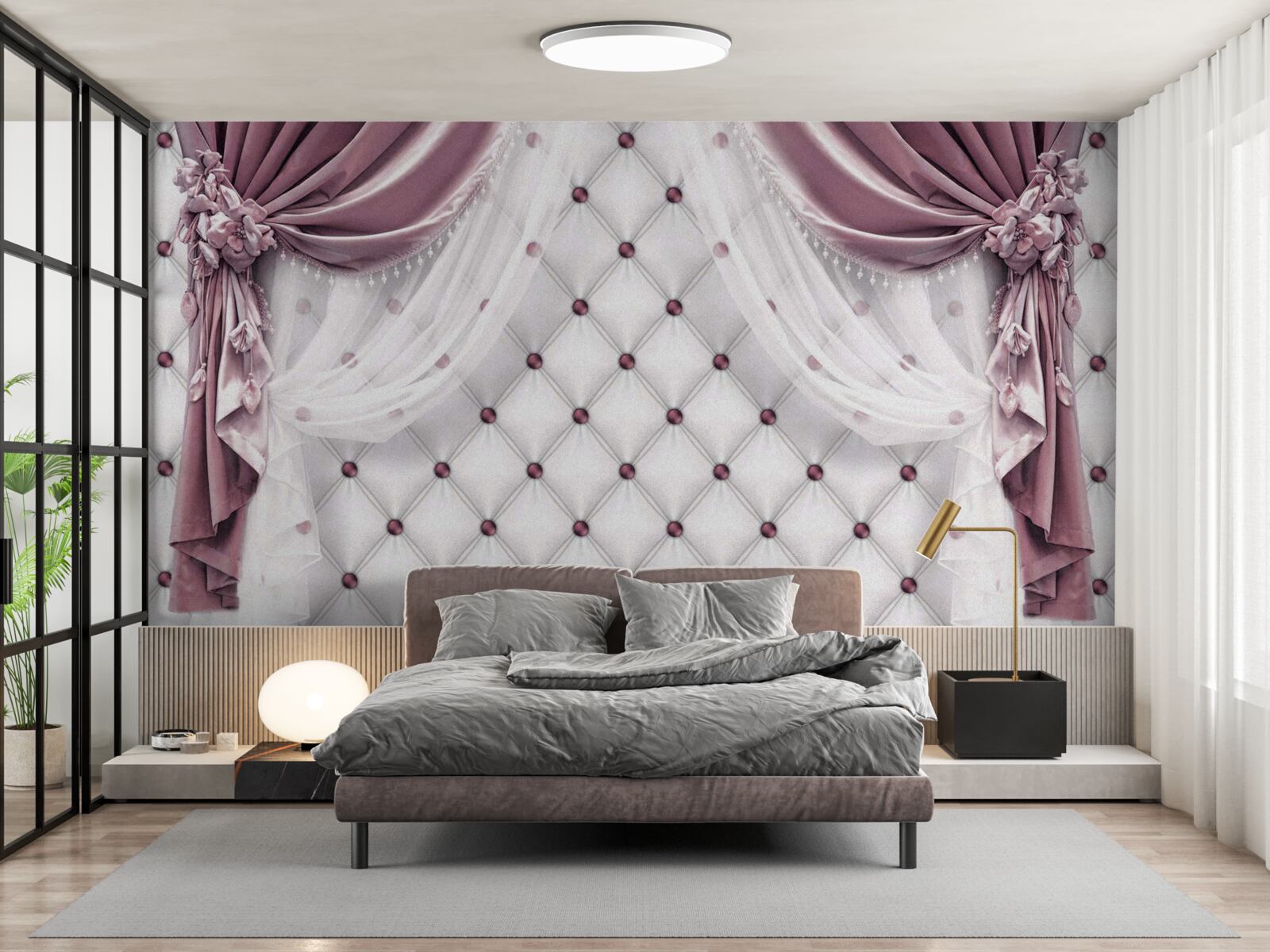 Fototapeta elegantné rímsy a perleťové odtiene bielej