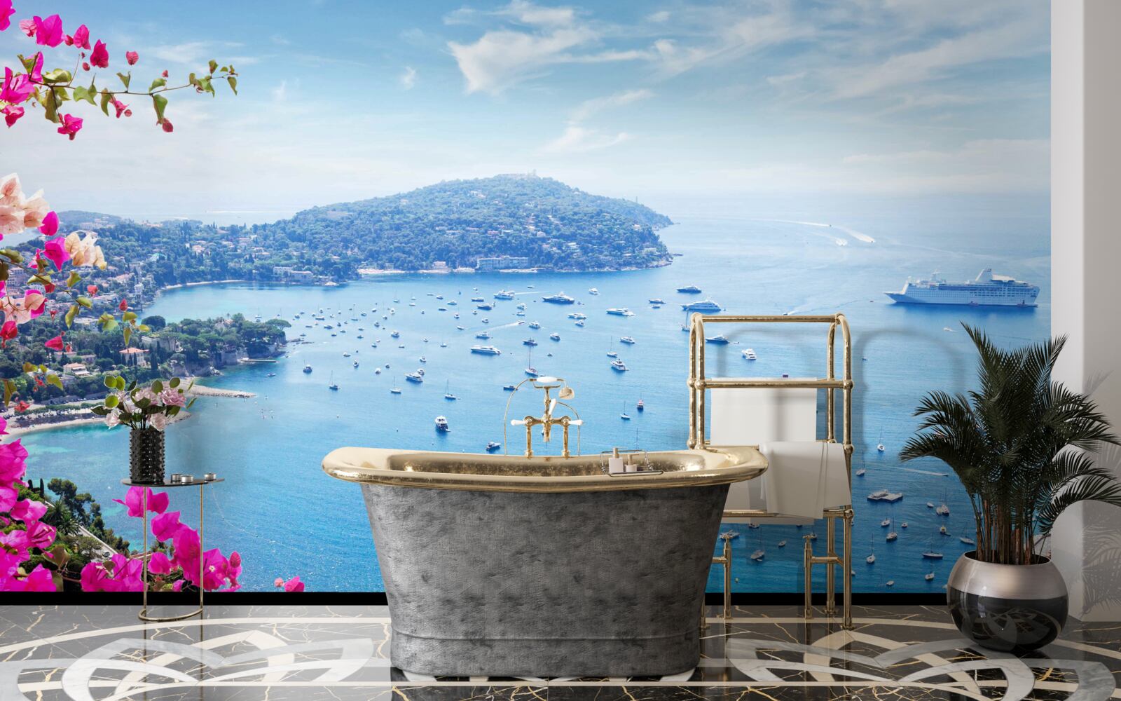 Fototapeta dok neďaleko zafírového pobrežia