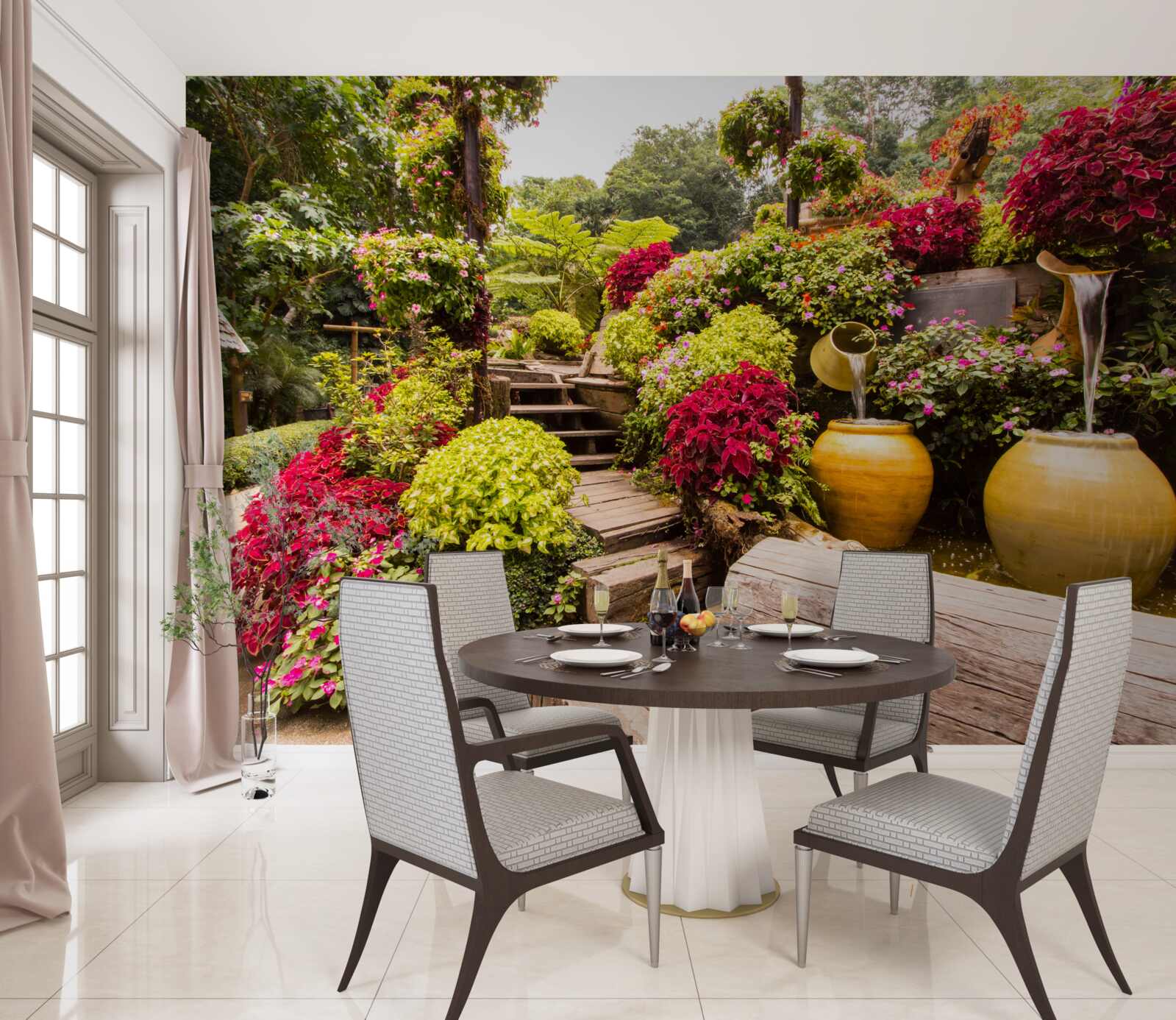 Fototapeta krása krajiny vytvorenej kvetmi