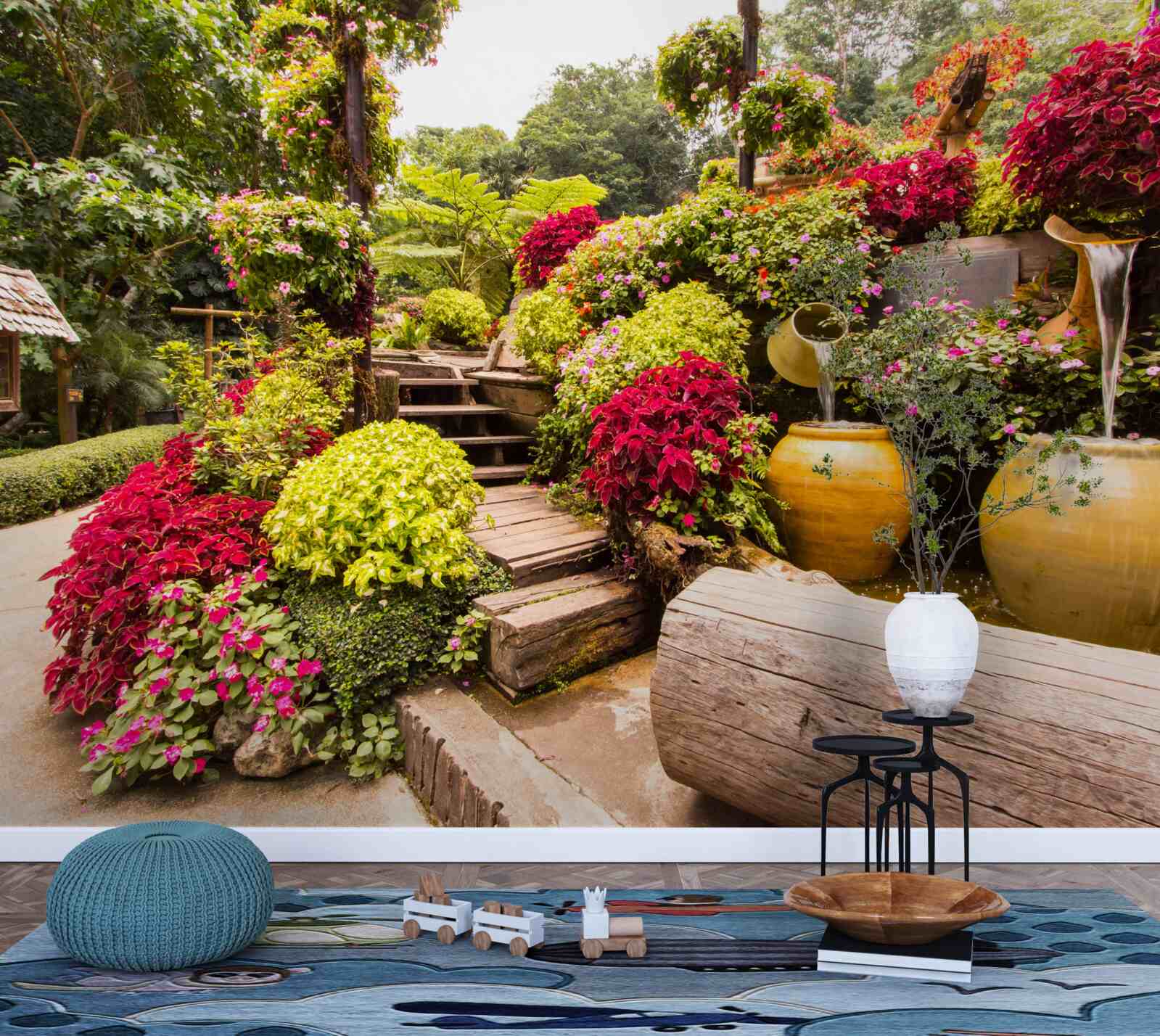 Fototapeta krása krajiny vytvorenej kvetmi