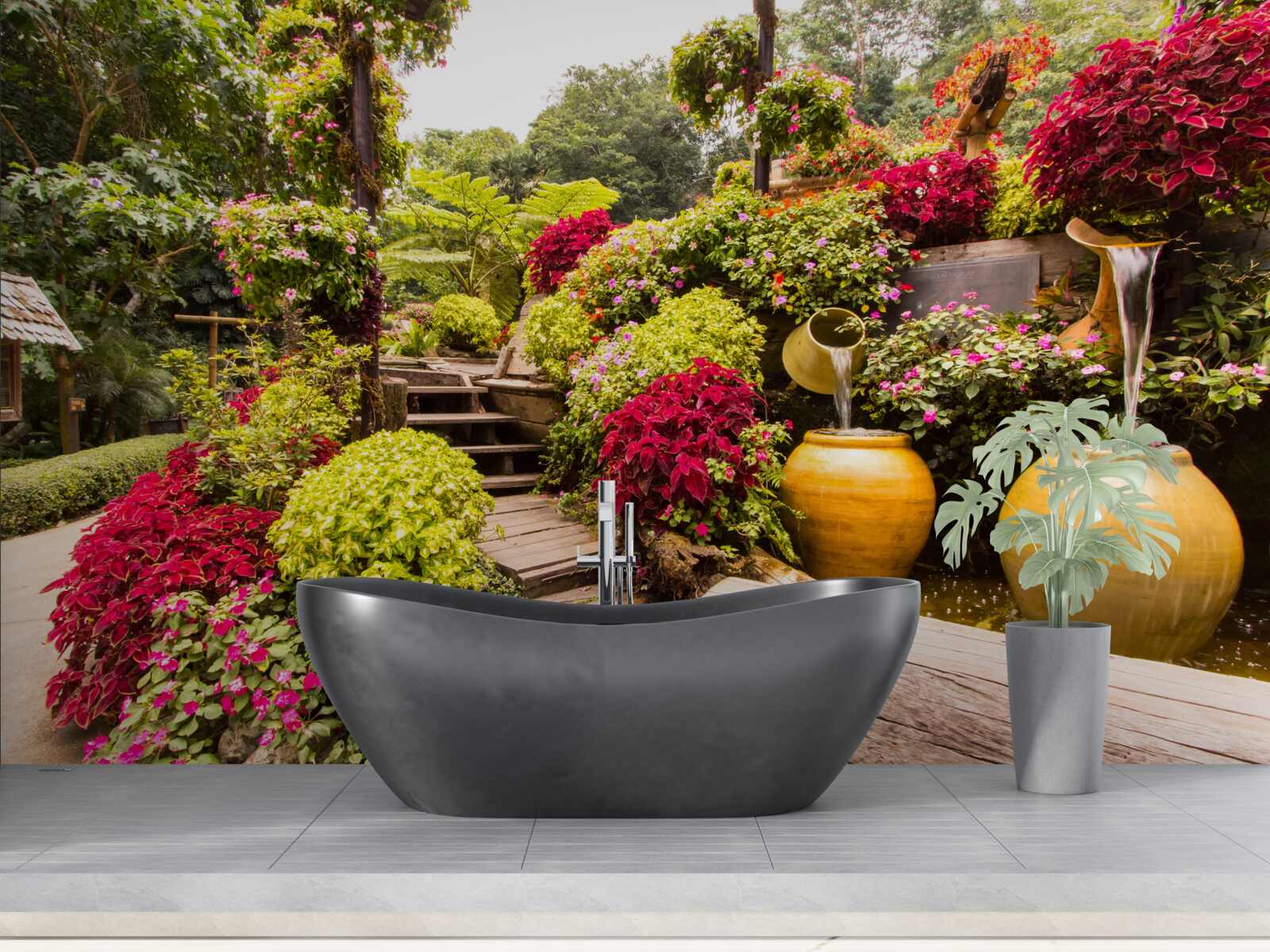 Fototapeta krása krajiny vytvorenej kvetmi