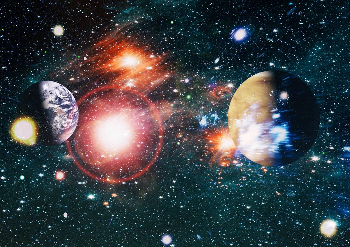 Fototapeta hviezdna obloha v hmlistej noci