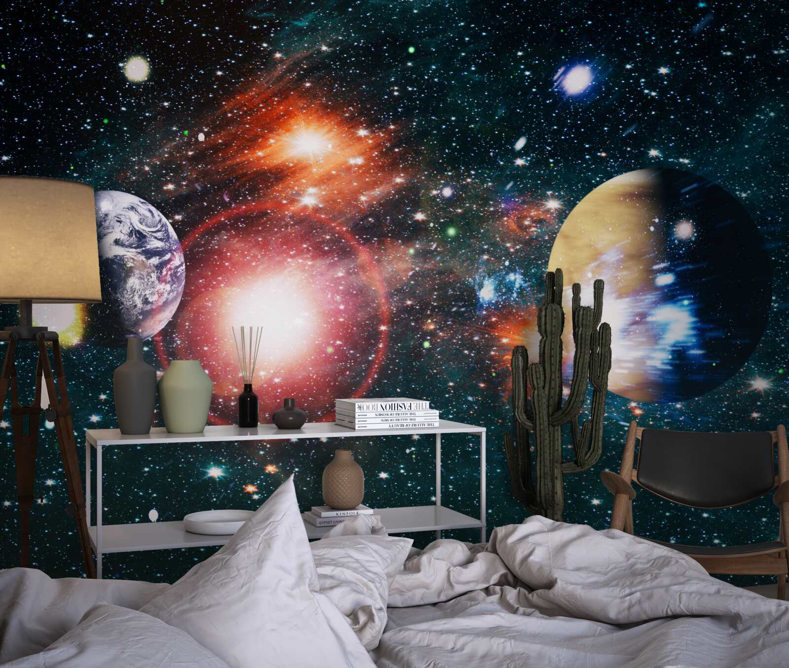 Fototapeta hviezdna obloha v hmlistej noci