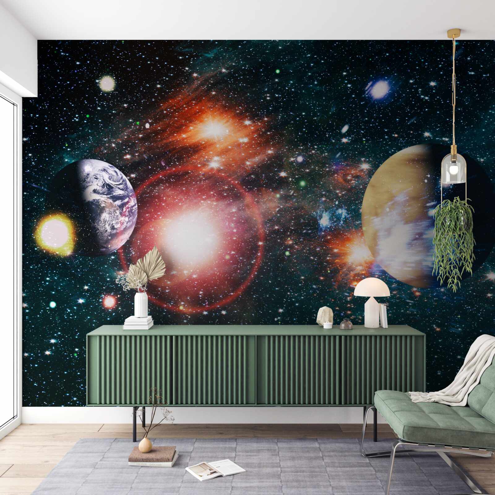 Fototapeta hviezdna obloha v hmlistej noci