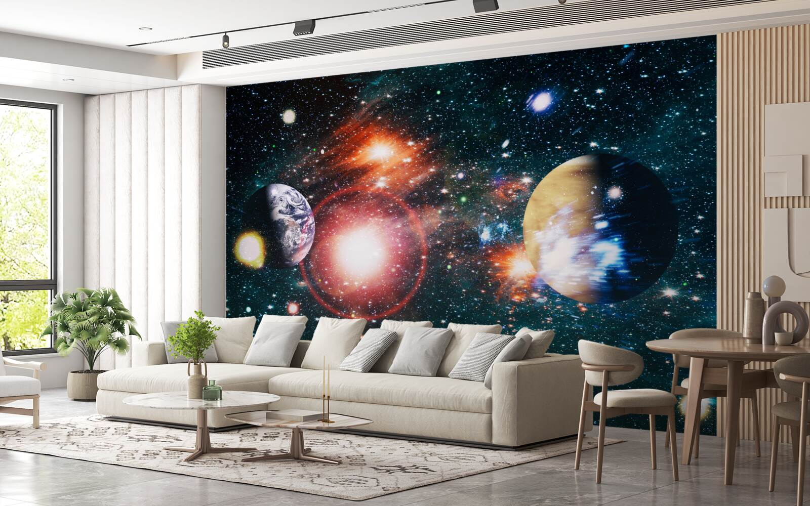 Fototapeta hviezdna obloha v hmlistej noci