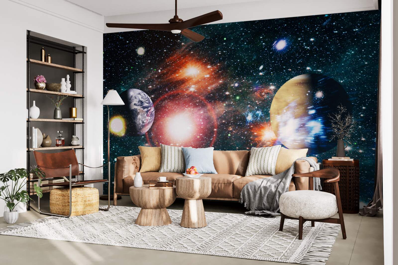 Fototapeta hviezdna obloha v hmlistej noci