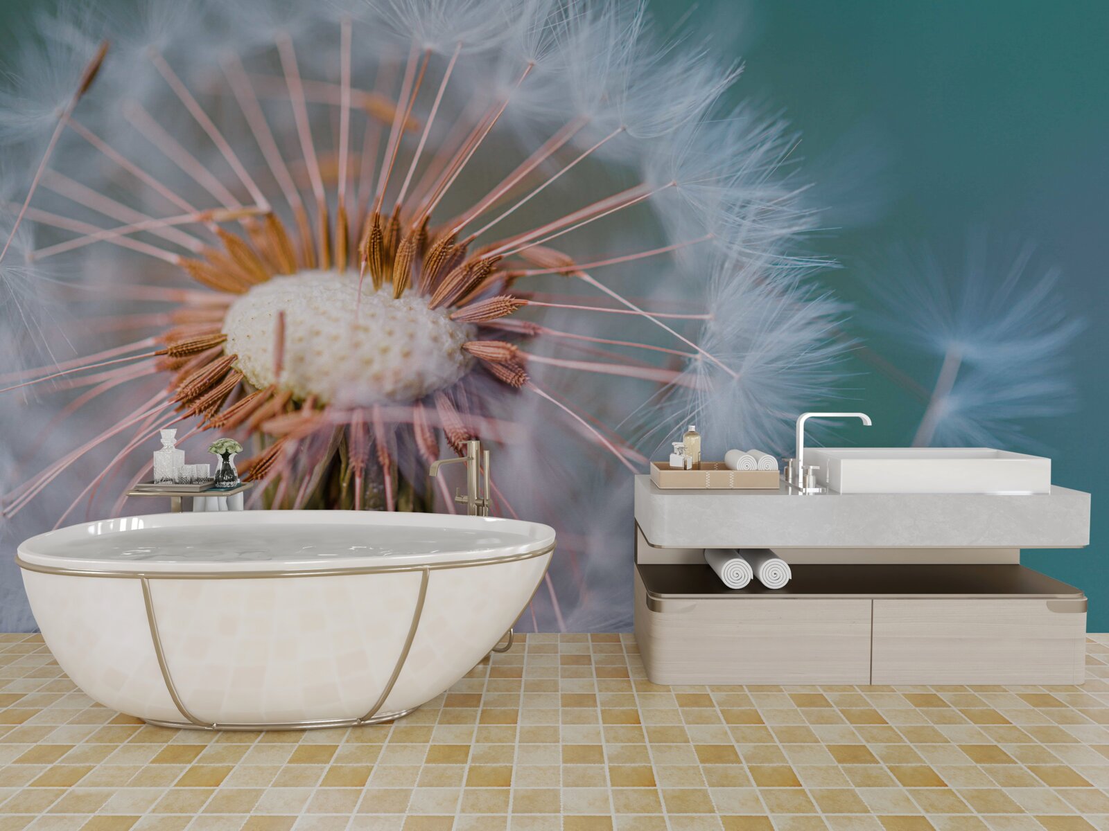 Fototapeta cesta okvetného lístka púpavy