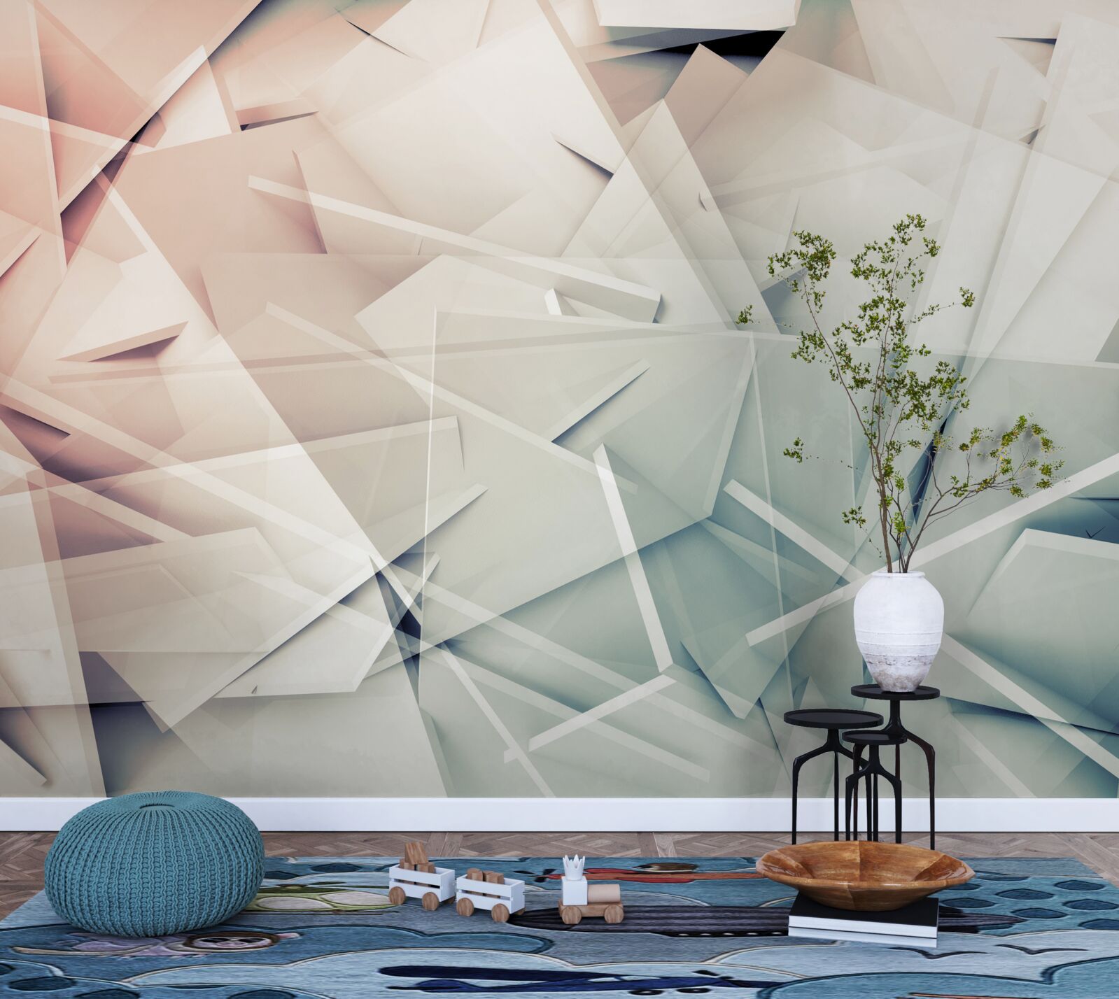 Fototapeta Prechodové sklenené črepy