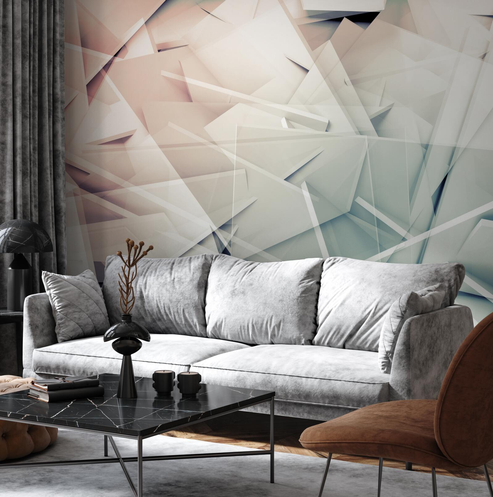 Fototapeta Prechodové sklenené črepy