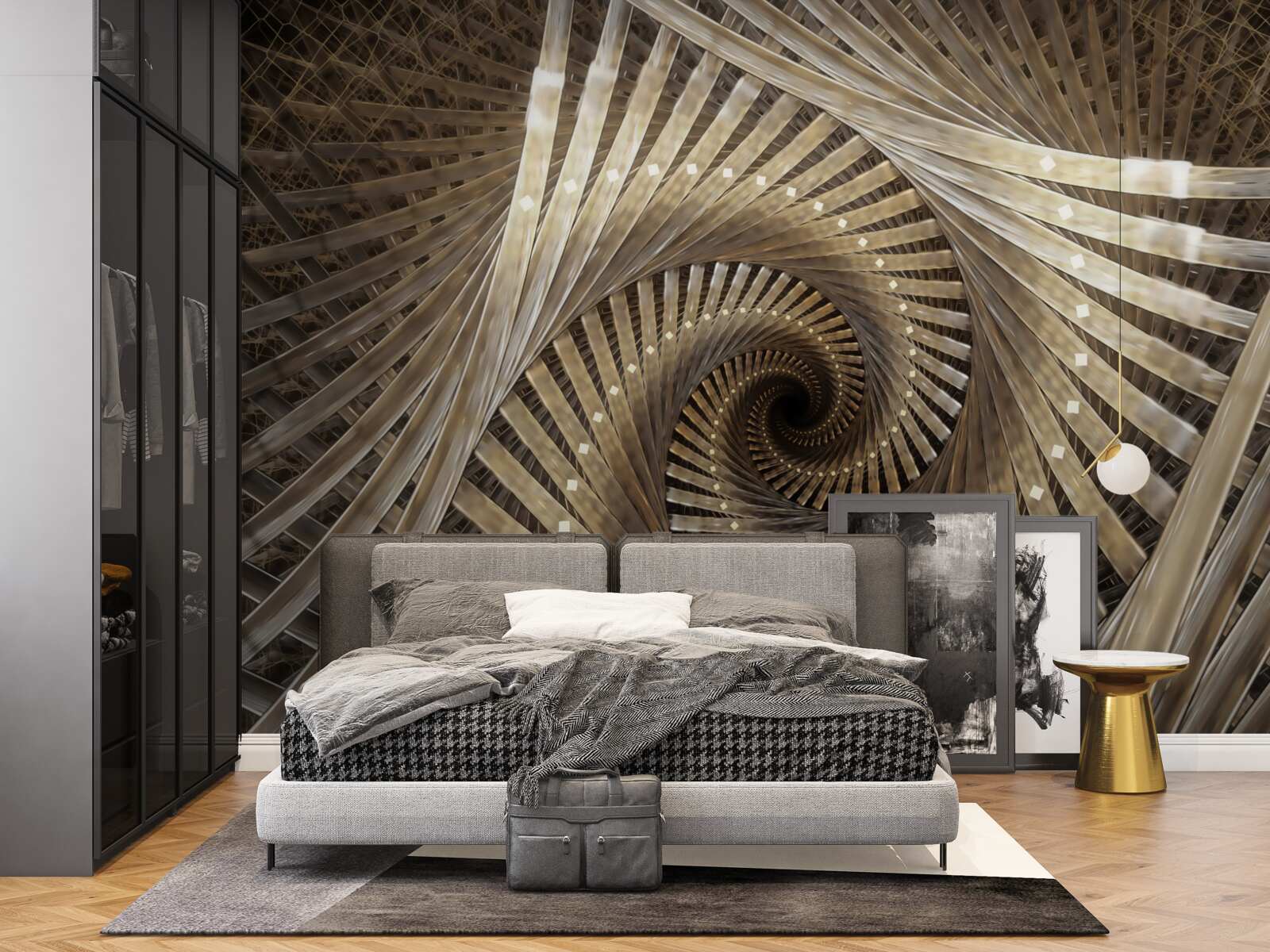 Fototapeta v perspektíve môžete vidieť kruhové schodisko