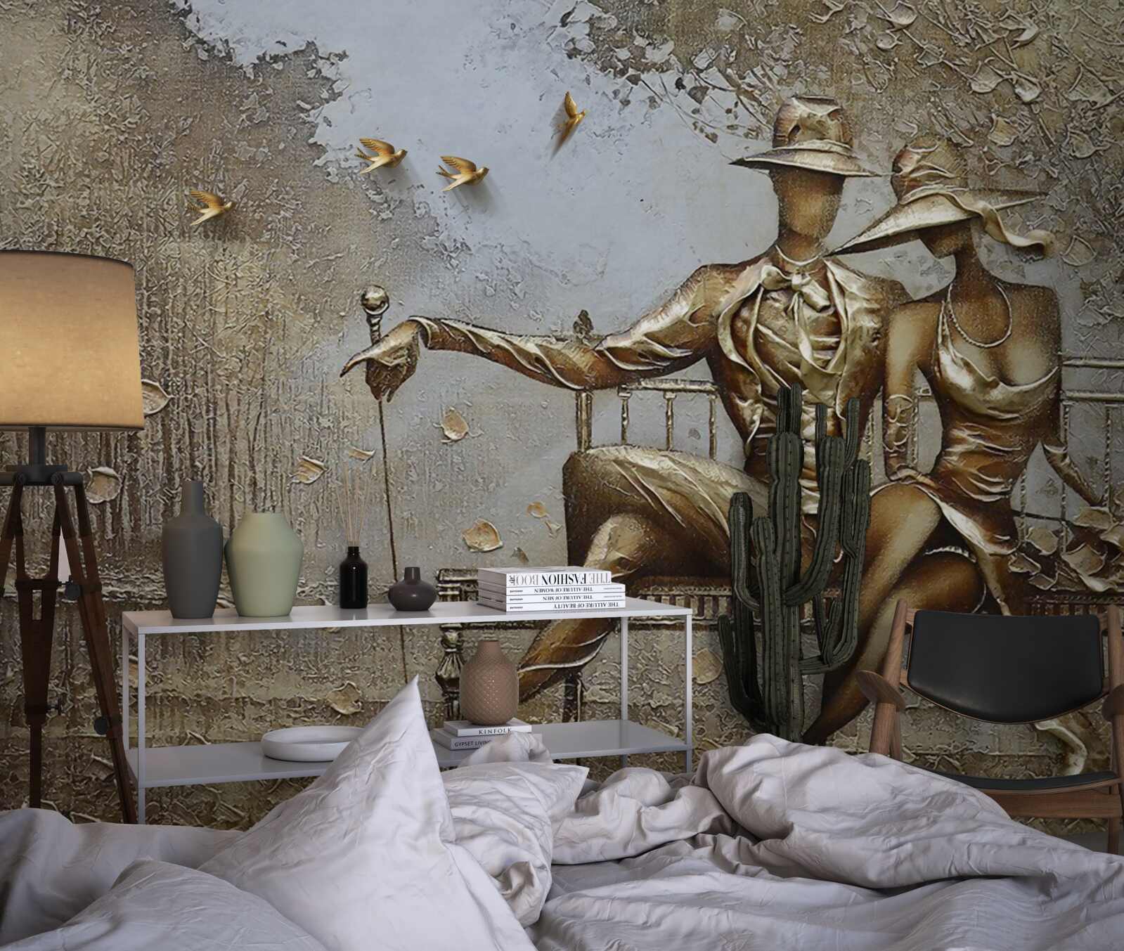 Fototapeta mladí milenci na lavičke počas lejaku