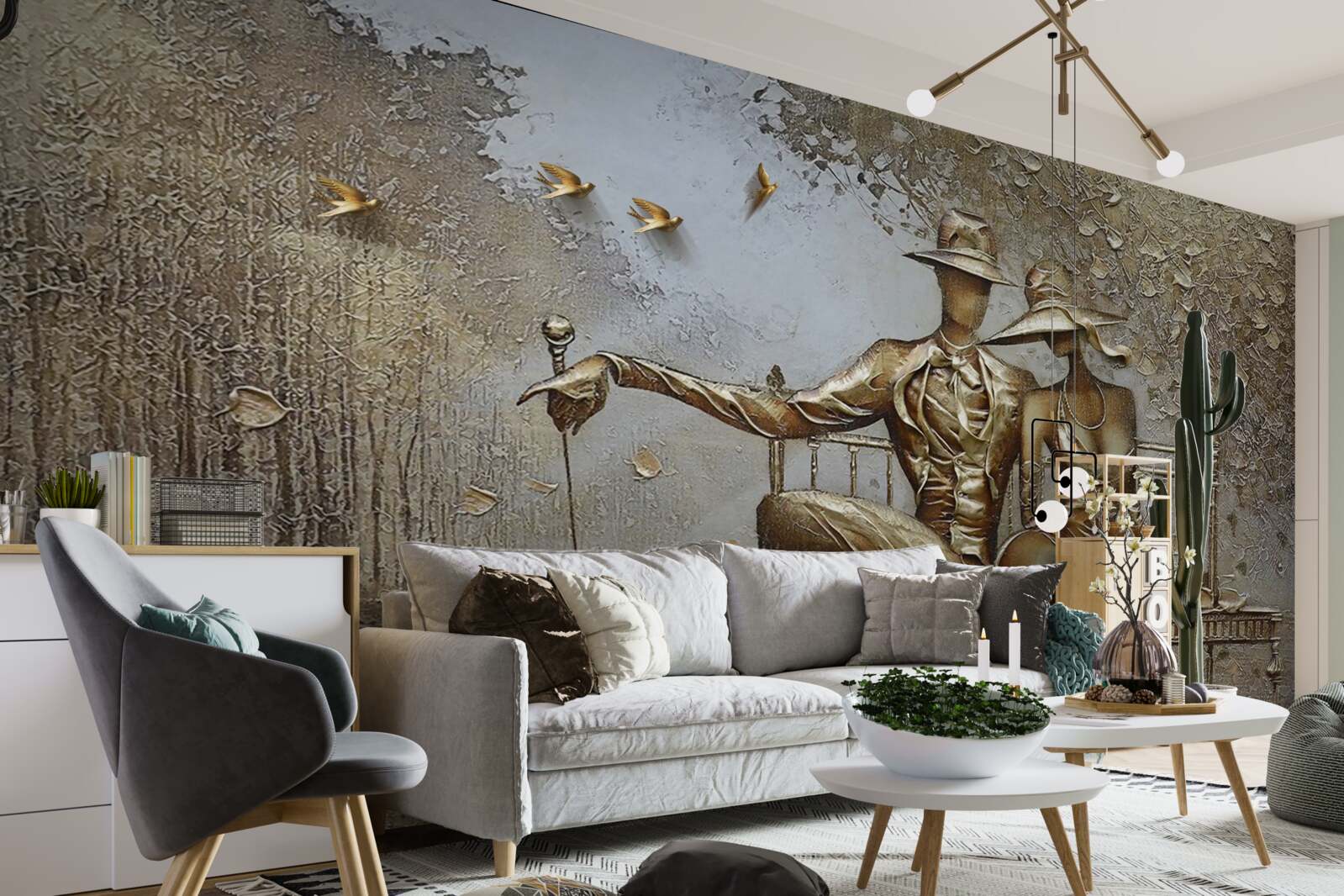 Fototapeta mladí milenci na lavičke počas lejaku