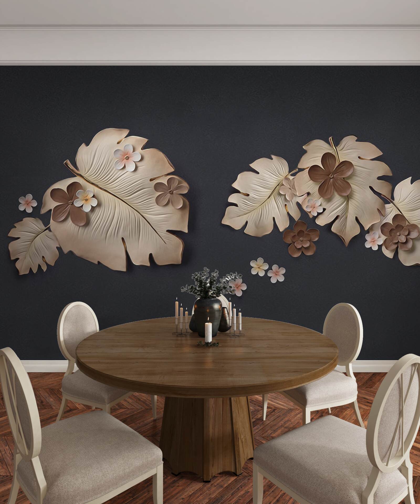 Fototapeta zloženie hnedých listov