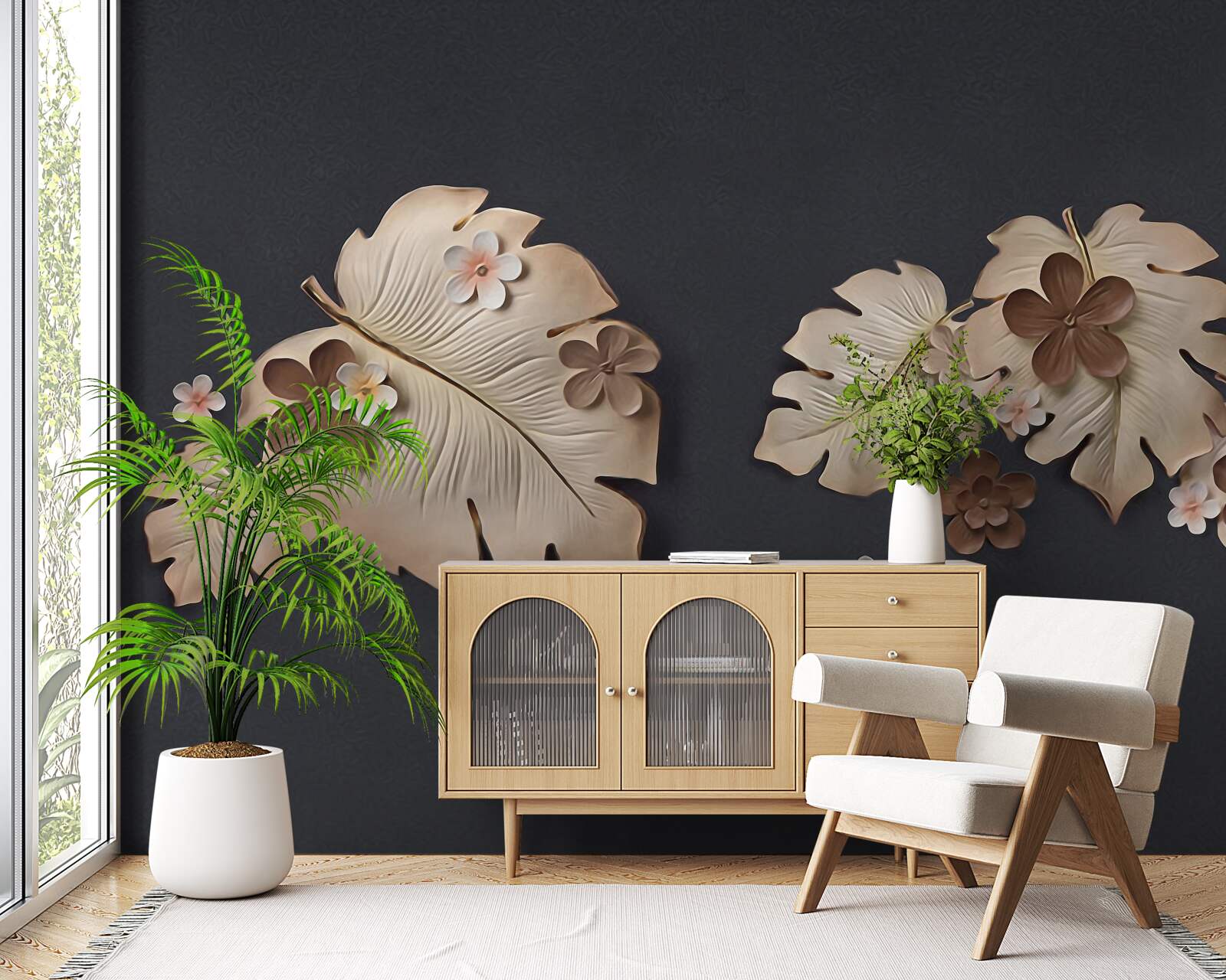 Fototapeta zloženie hnedých listov