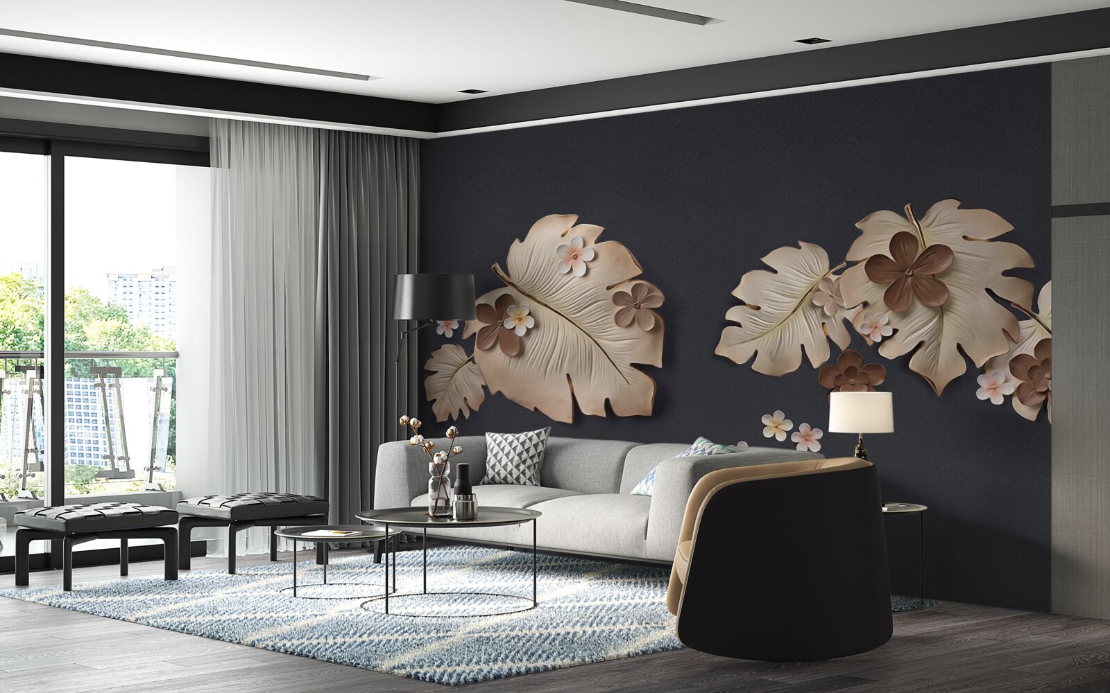 Fototapeta zloženie hnedých listov