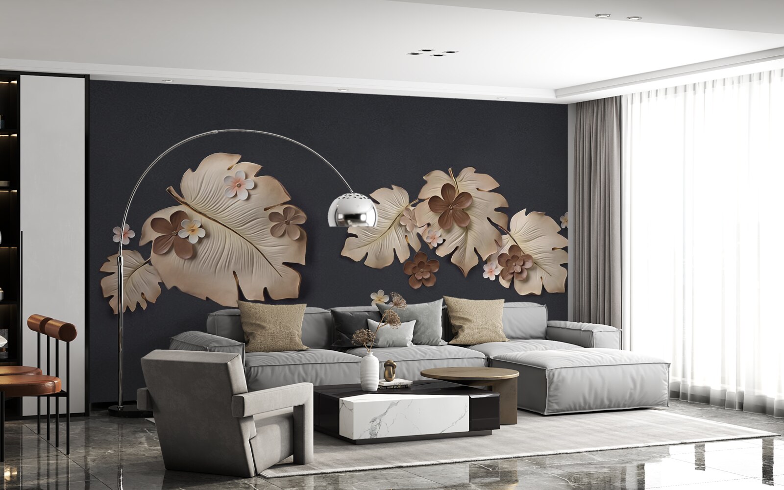 Fototapeta zloženie hnedých listov