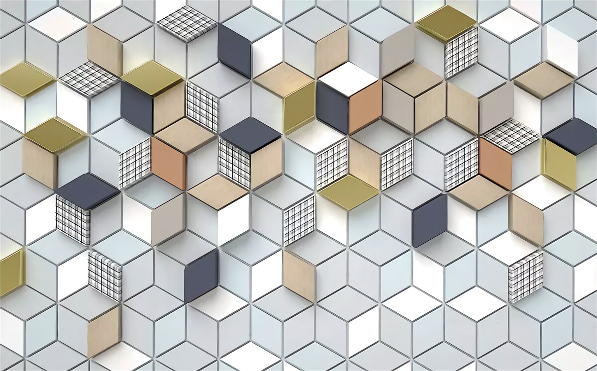 Fototapeta kubické objemové tvary