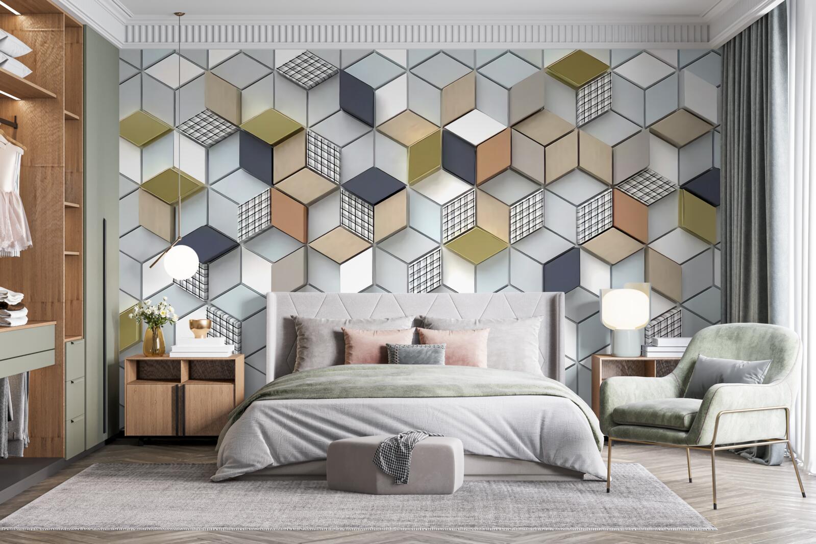 Fototapeta kubické objemové tvary